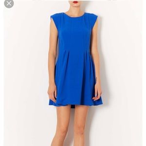 Topshop Blue Crepe Flippy Dress